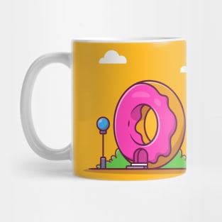 Doughnut Shop Cartoon Illustration Mug